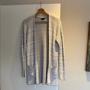 Dynamite Cream Textured Open-Front Cardigan